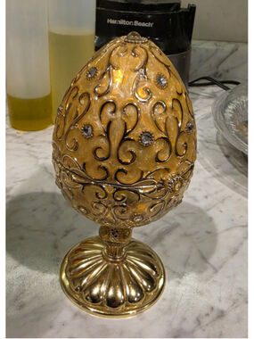 Unbranded Decorative Jeweled Egg Hummingbird Music box